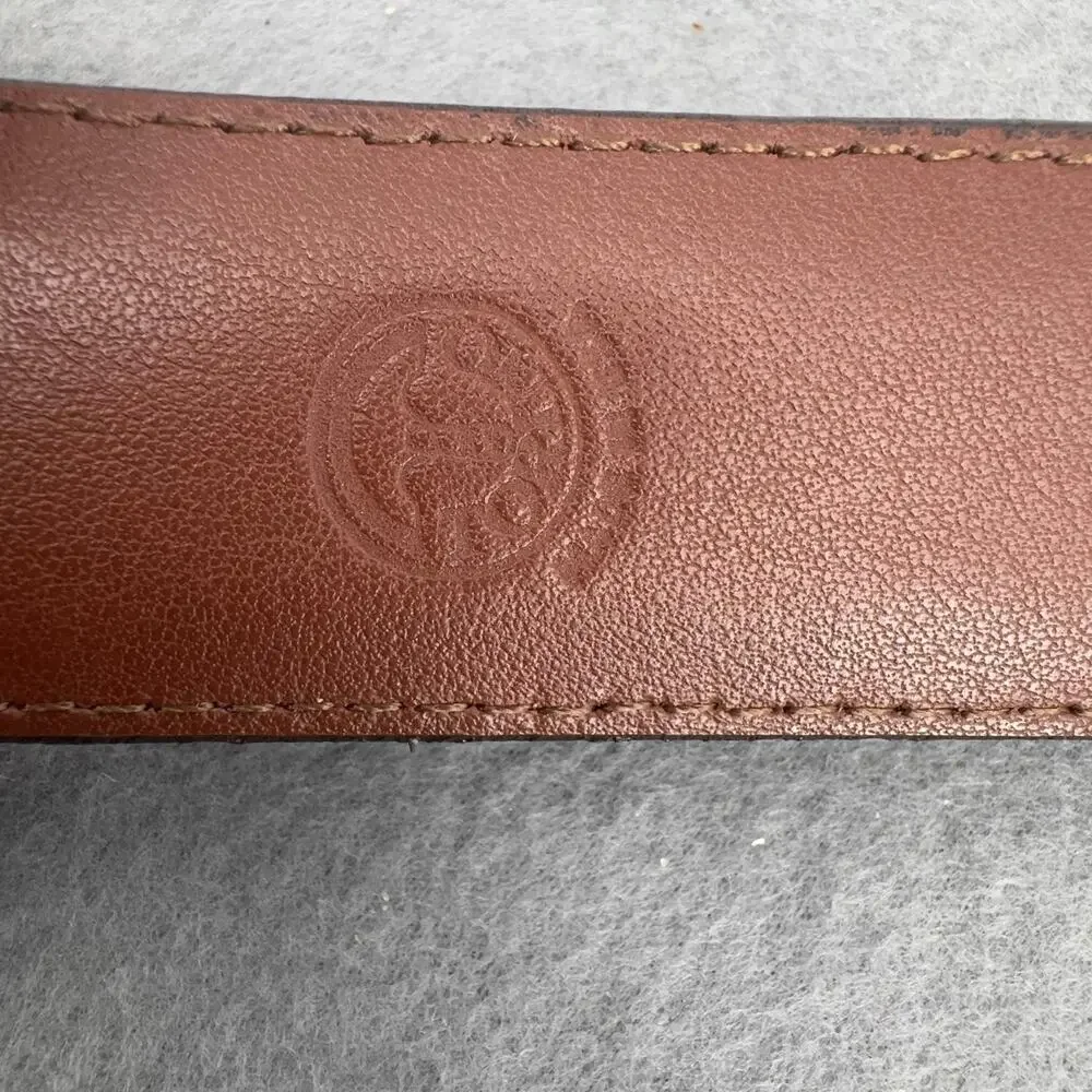 Torino Leather Co Mens Brown Tumbled Cowhide Belt Size 46 Made USA 61551